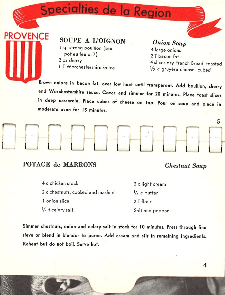 PMFG onion soup chestnut soup