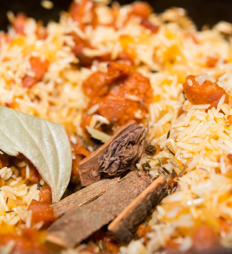 Indian food cooked by Cherie Scott using D'Artagnan food