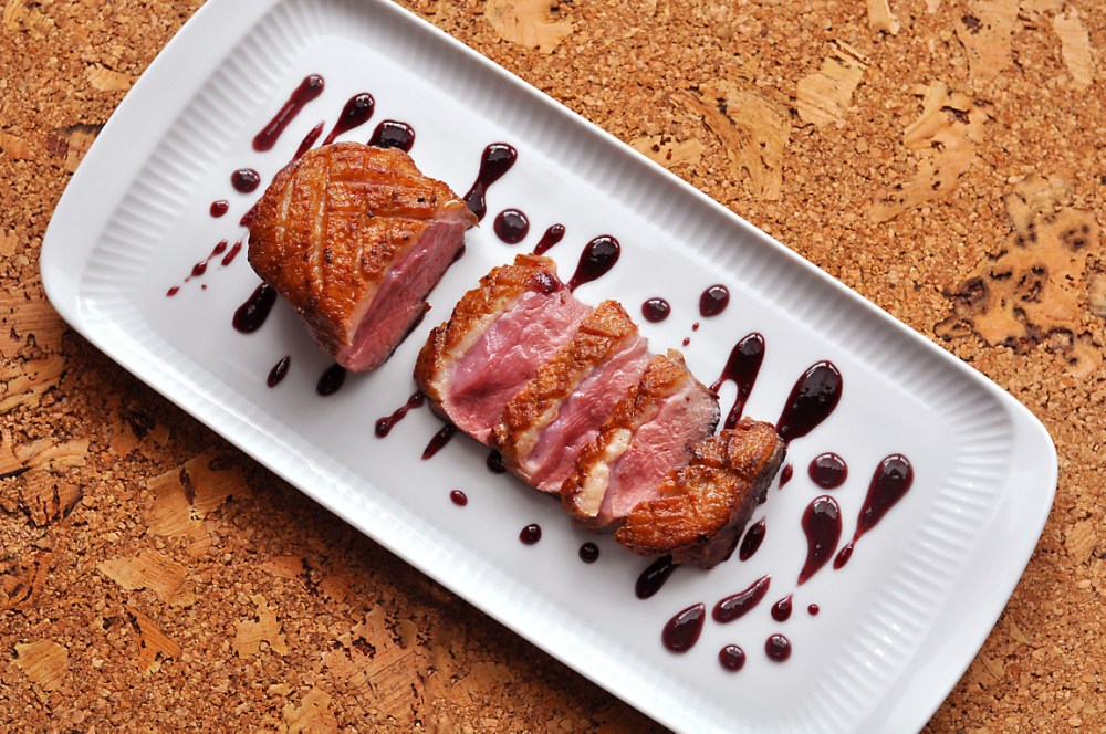duck-breast-with-blueberry-caramel-sauce-recipe