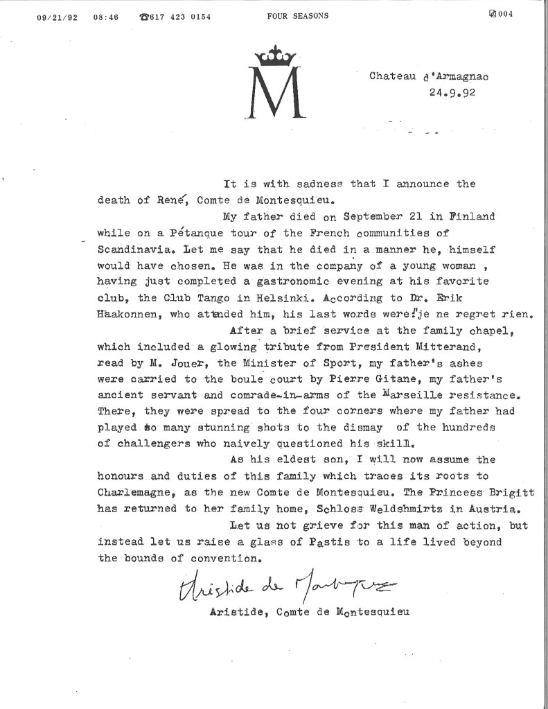 count-de-montesquieu-death-letter-morley-safer