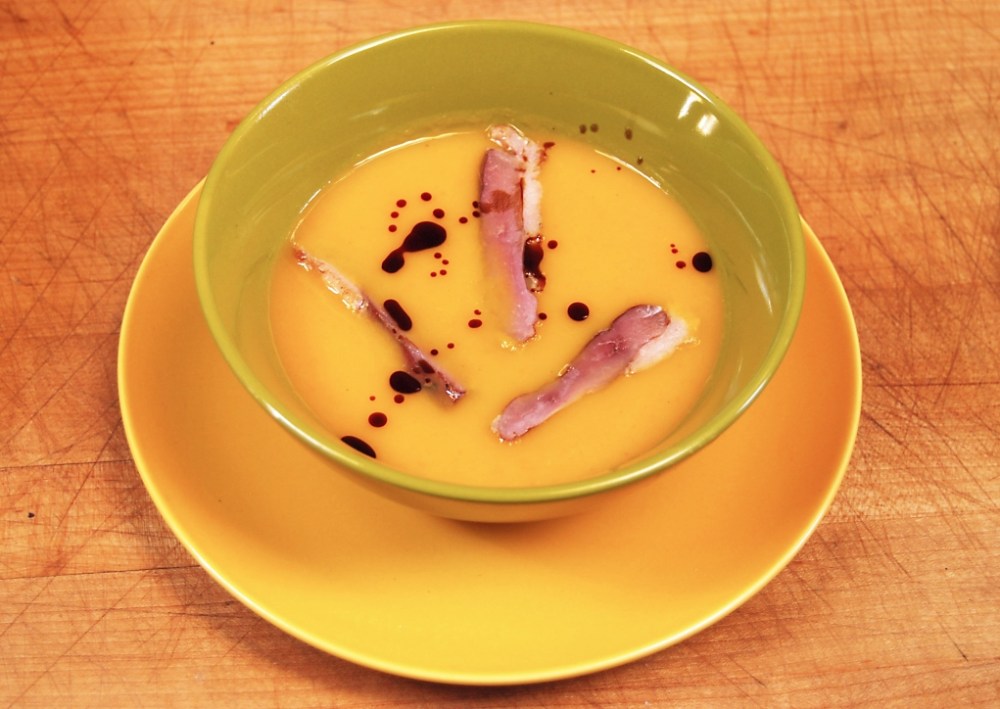 squash-bisque-with-smoked-duck-breast-recipe