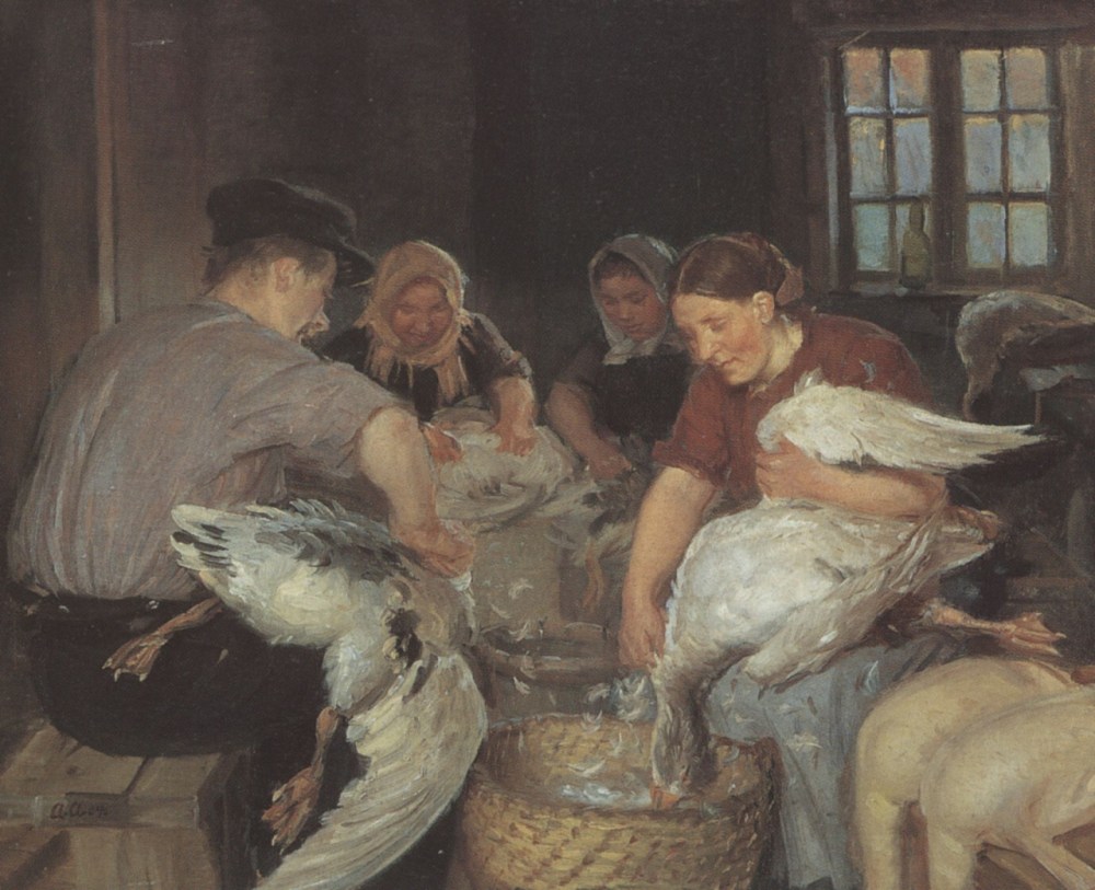 anna-ancher-plucking-the-christmas-goose-1904