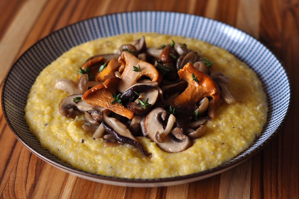 truffle-butter-soft-polenta-with-wild-mushrooms-recipe
