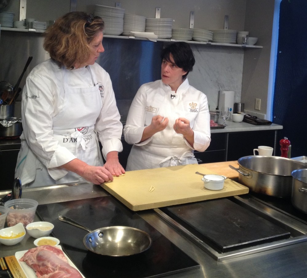 Ariane cooking with Barbara Lynch