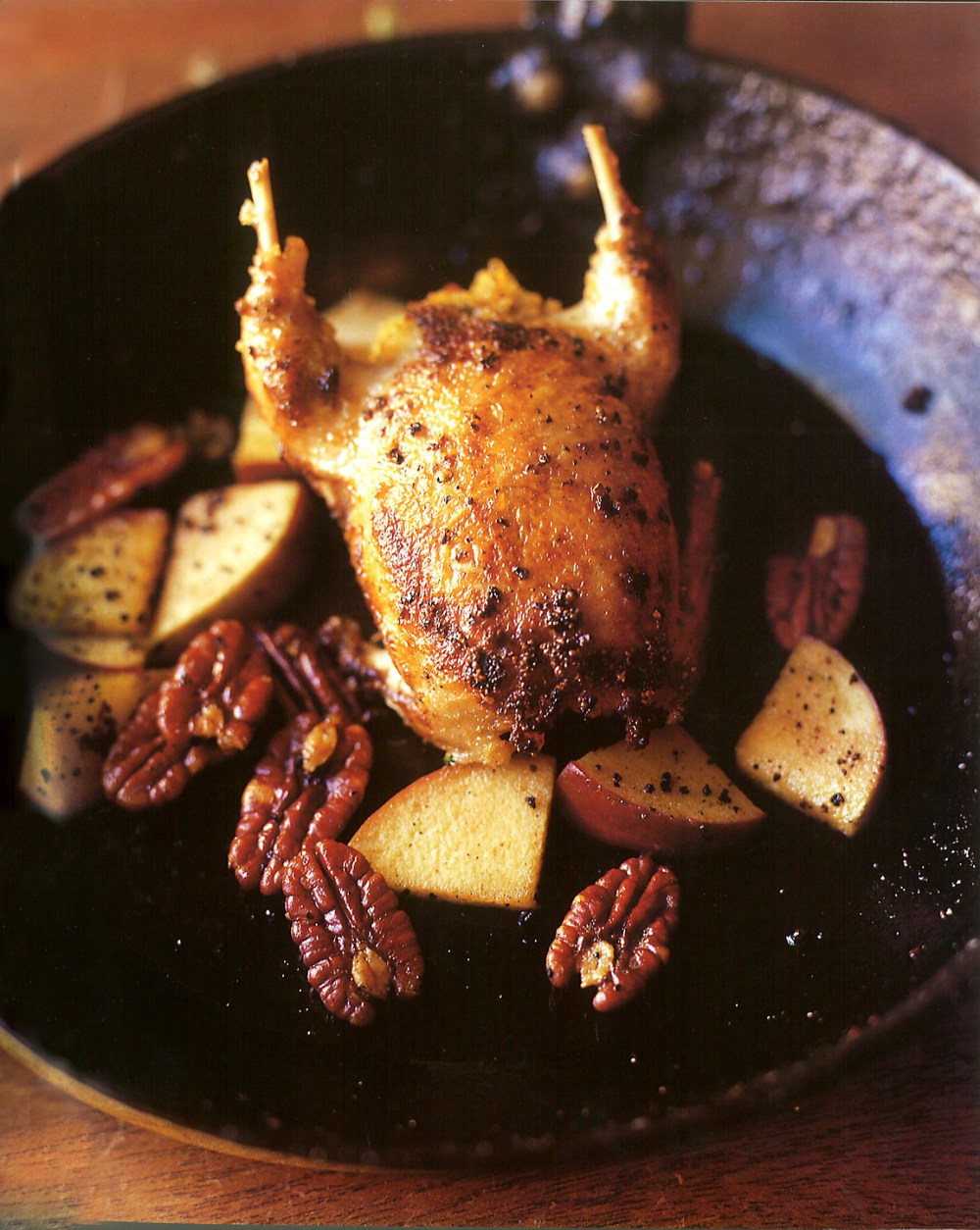 roast-quail-with-apples-and-pecans-recipe