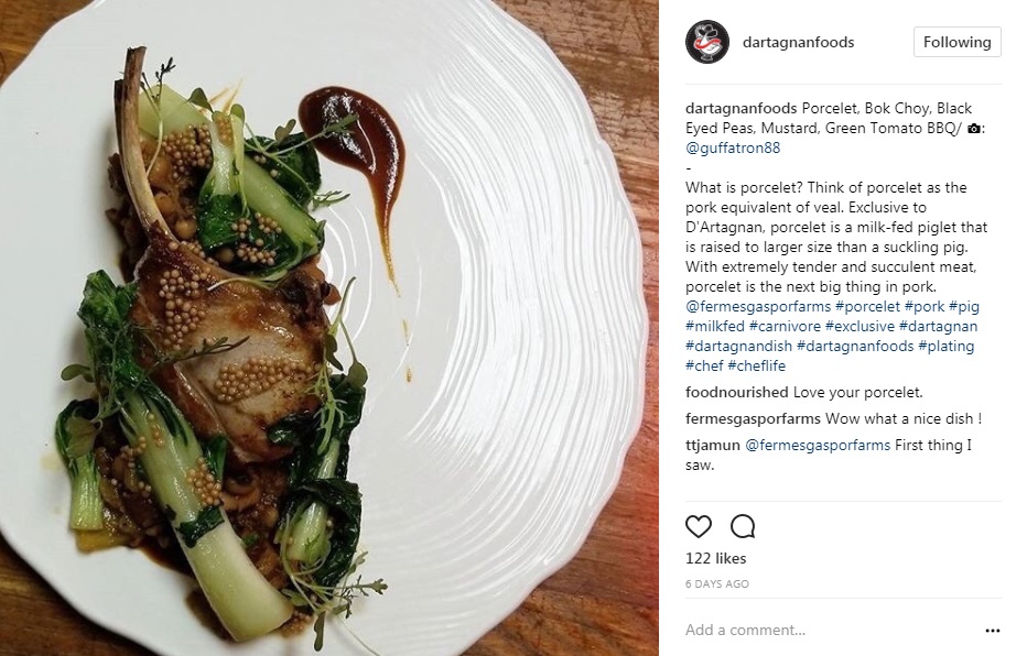 Instagram Porcelet Chef Andrew Guffey