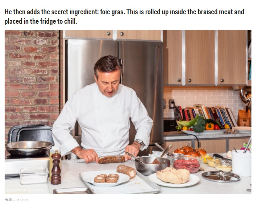 Daniel Boulud Business Insider Foie Gras Burger