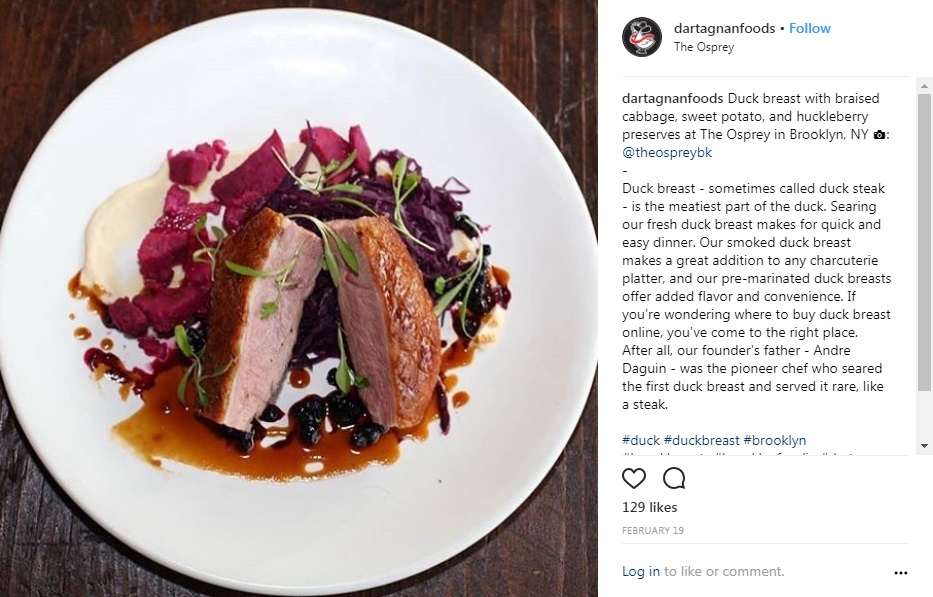 IG Duck Breast with Cabbage The Osprey
