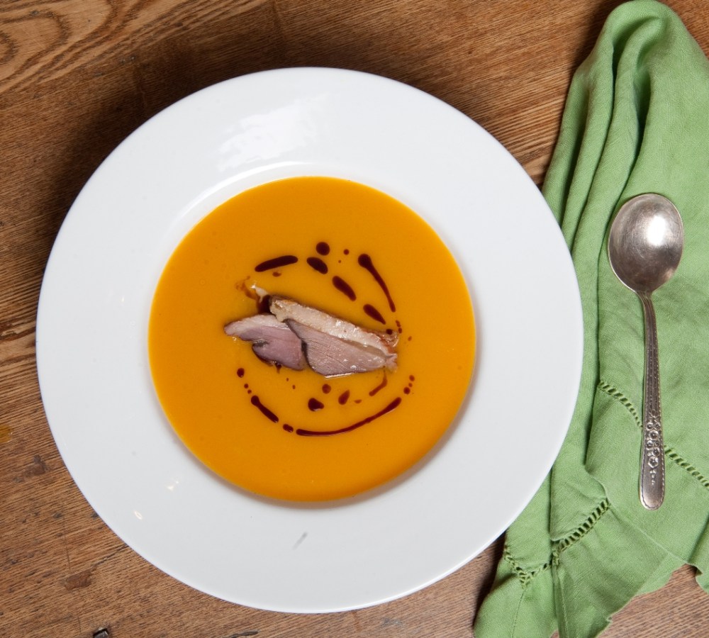 Harvest Bisque with Smoked Duck and Roasted Pumpkin Seed Oil - TA 11-10-10_13.jpg