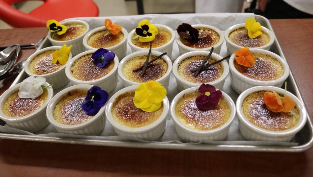 Les Marmitons Tray of Creme Brulee