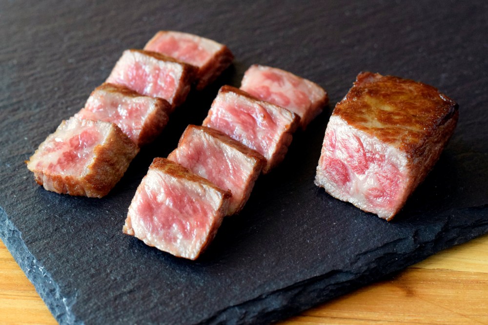 D'Artagnan Japanese A5 Wagyu Steak on Slate
