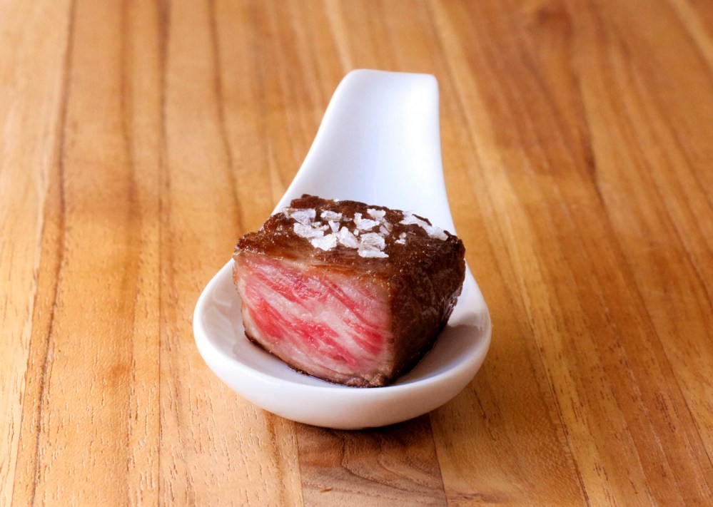 D'Artagnan Japanese A5 Wagyu in Spoon with Salt