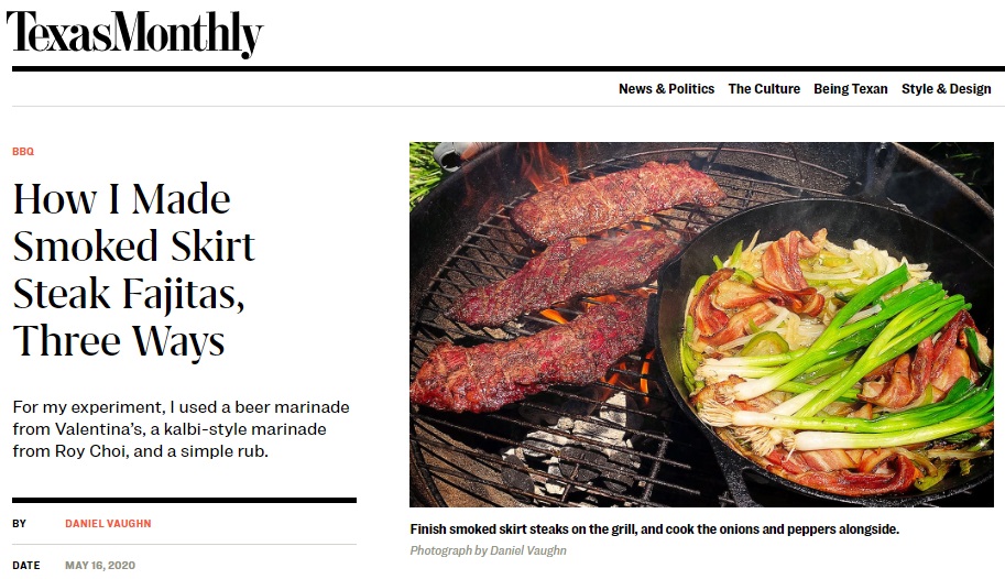 Texas Montlhy Outside Skirt Steak May 16 2020