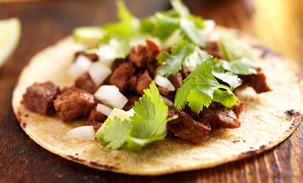 authentic mexican tacos with beef