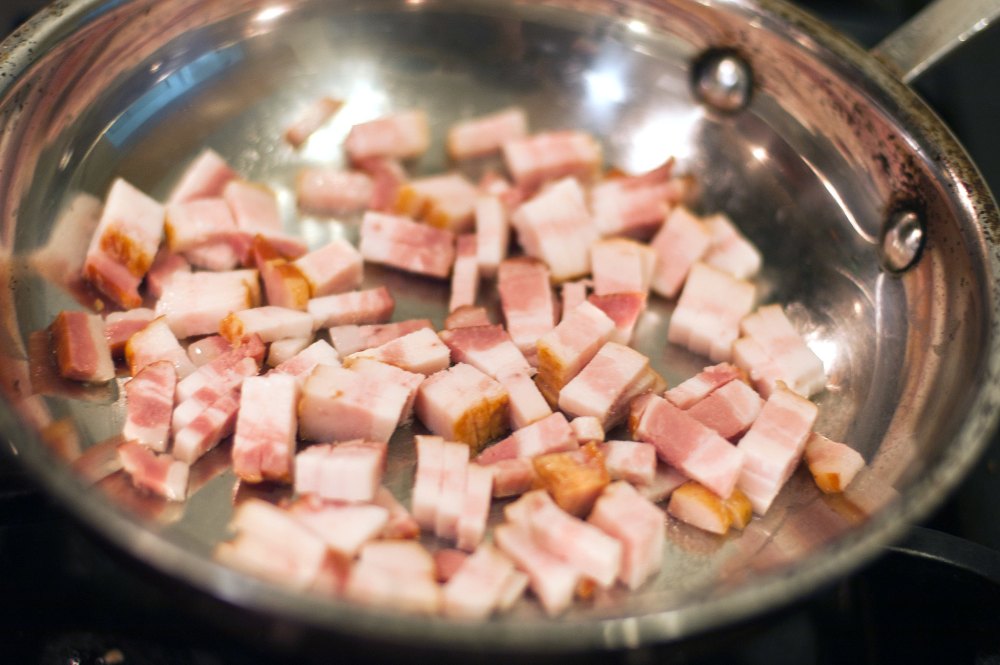 Lardons in Pan Flickr Michael Malecki