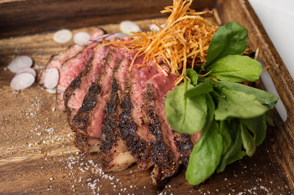 pepper crusted ribeye secmeats & poultry